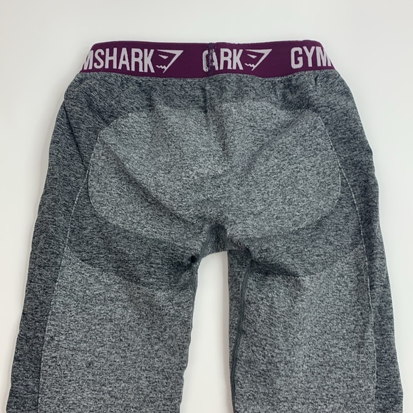 GYMSHARK Leggings Size Small Heather Purple gray with stretch Designer Workout - Picture 7 of 14